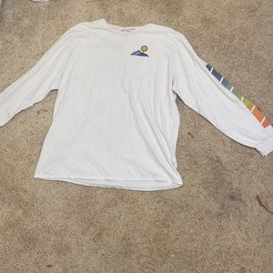 White 100% cotton long sleeve shirt
